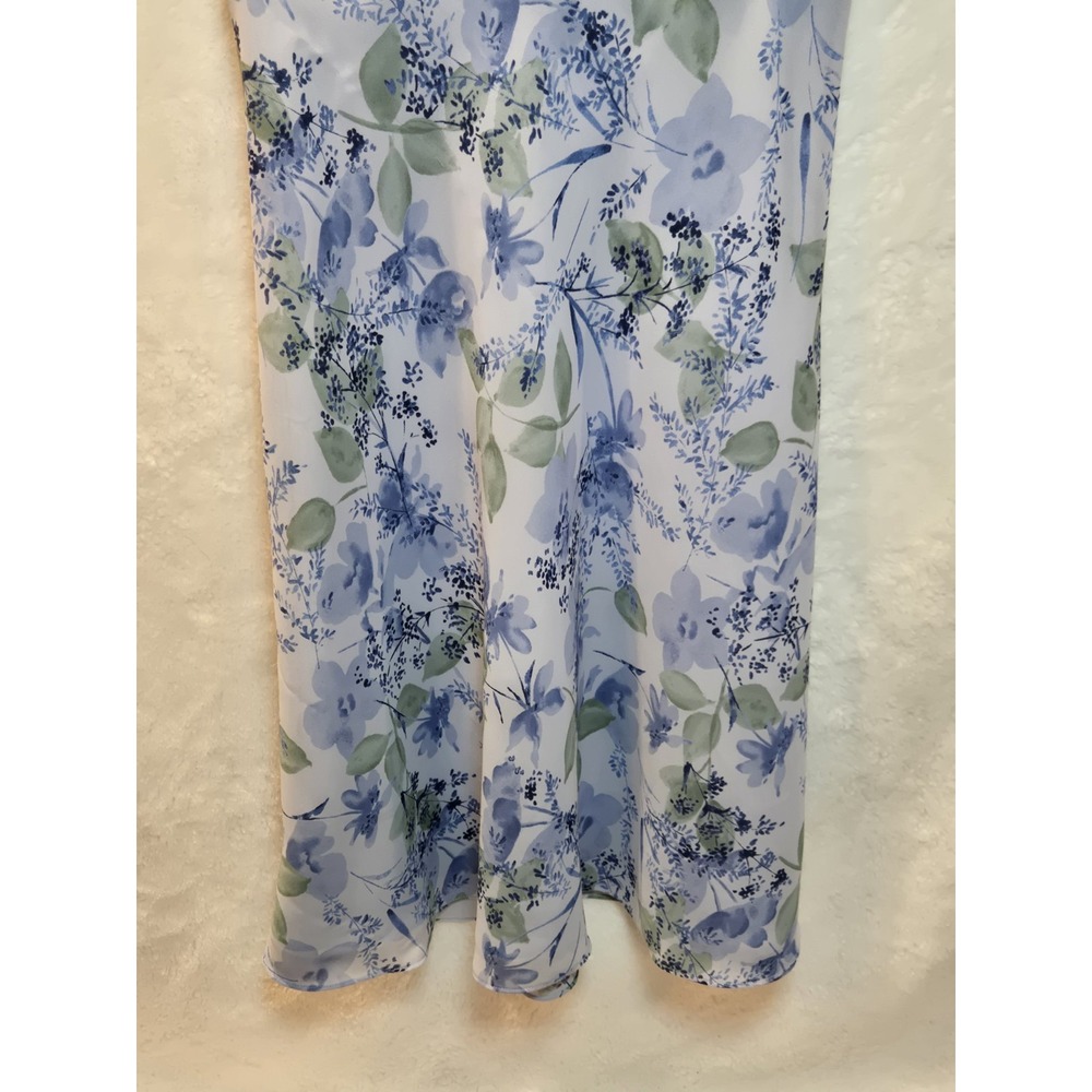 Ann Taylor‎ Factory Store Women's Light Blue Flowery Dress Size 4 - Picture 3 of 7